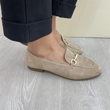 hersuade ANK44 beige mocassino donna camoscio