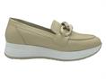 MELLUSO R20085 beige mocassino donna zepppa catena