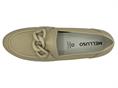 MELLUSO R20085 beige mocassino donna zepppa catena