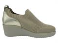 MELLUSO K55345W beige  mocassino donna zeppa alta