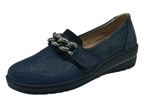 GRUNLAND SC5671 blu mocassino donna