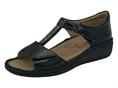 GRUNLAND SC5633 nero lucido sandalo sanitario donna