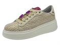 gio+ PIA154 beige sneakers raffia castone