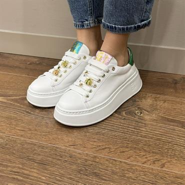 gio+ PIA158 bianco sneakers pelle donna coccinella