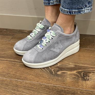 MELLUSO R20245W jeans sneakers pelle donna traforata