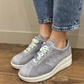 MELLUSO R20245W jeans sneakers pelle donna traforata