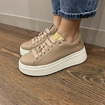 gio+ PIA148B nude sneakers pelle donna tartaruga