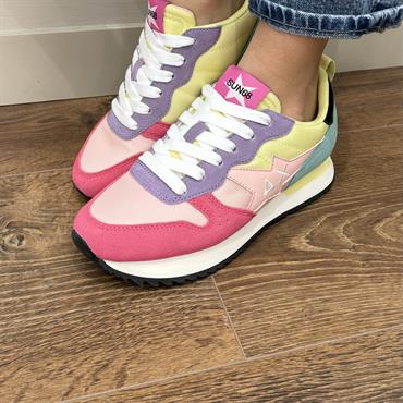 SUN68 Z34210 rosa sneaker tessuto donna