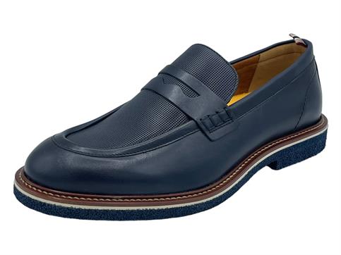 AMBITIOUS 11871 BLU mocassino uomo sportivo