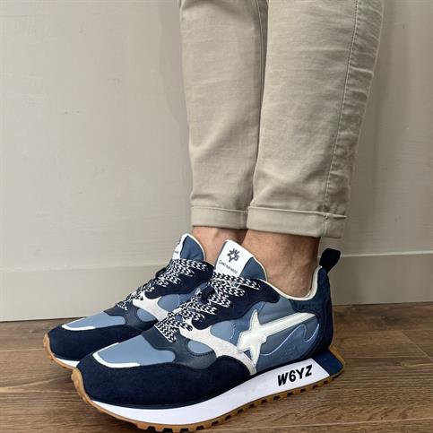 w6yz LOOP blu sneaker tessuto uomo extralinght