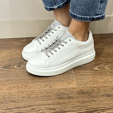 GOLD&GOLD GB811 bianco sneakers  lacci strass