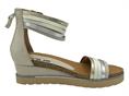 mjus L16005 latte sandalo donna zeppa pelle