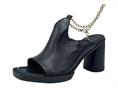 mjus T26004 NERO ciabatta donna pelle con cavigliera