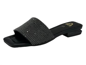 GOLD&GOLD GJ377 nero ciabatta donna fascia strass