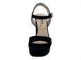 MELLUSO J611 NERO sandalo donna  camoscio platform