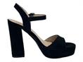 MELLUSO J611 NERO sandalo donna  camoscio platform