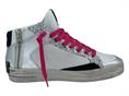 crime london 28150AA6 BIANCO sneakers pelle