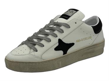 ama brand 2952 bianco sneakers pelle  uomo