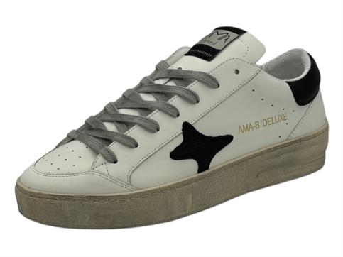 ama brand 2952 bianco sneakers pelle  uomo