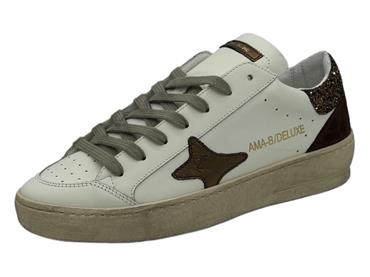 ama brand 2947 bianco sneakers pelle  donna