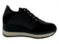 melluso r25553 nero sneakers pelle  donna