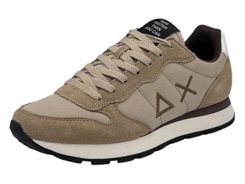 sun68 z44101 beige scuro sneaker tessuto  uomo