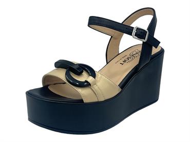 DONNA SOFT DS1847 NERO sandalo platform donna