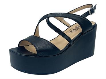 DONNA SOFT DS1854 NERO sandalo platform donna