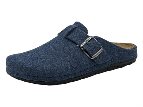 grunland ci2442 blu ciabatta  uomo feltro lana