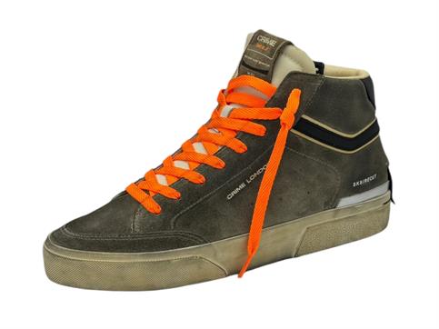 crime london 15171 pietra sneakers camoscio  uomo