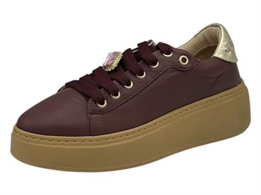 step gia bordeaux sneakers pelle  donna