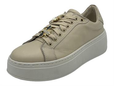 CROWN 1719 CAPPUCCINO sneakers pelle donna