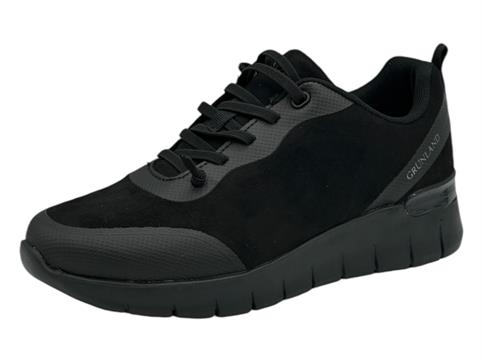 grunland sc4333 nero sneaker tessuto  donna