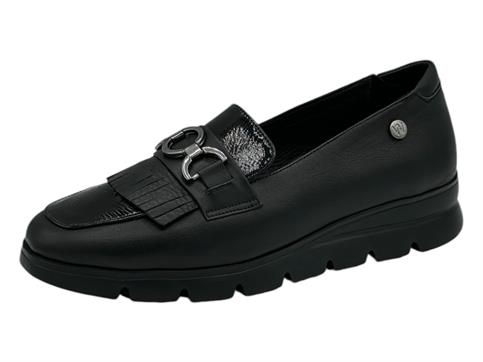 melluso 055000 nero mocassino  donna pelle