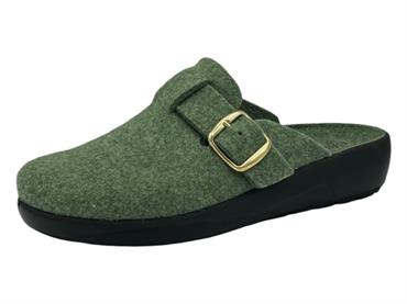 grunland ci2961 verde ciabatta  donna