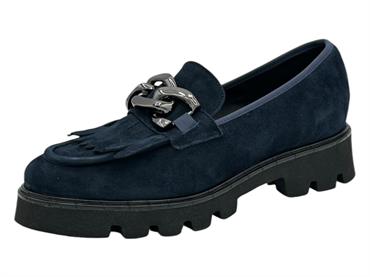 sei unica 11539 blu mocassino  donna pelle