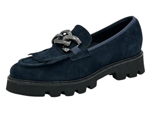 sei unica 11539 blu mocassino  donna pelle