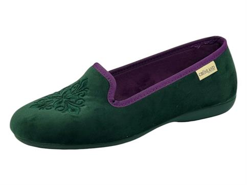 grunland pa1252 verde pantofola  donna chiusa