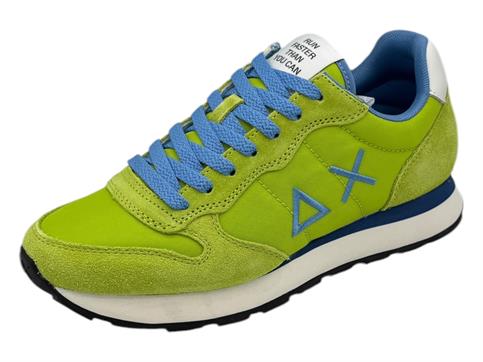 sun68 z35101 lime sneaker tessuto  uomo