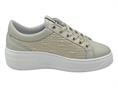 melluso 034368 platino sneakers  donna pelle