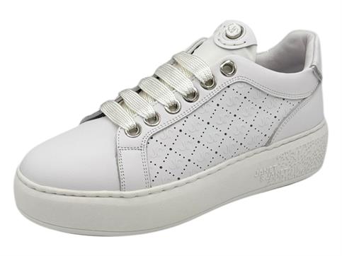 janet i-013 bianco sneakers pelle  donna