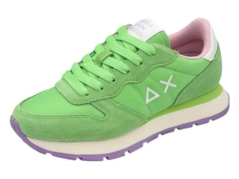 sun68 z35201 verde sneaker tessuto  donna