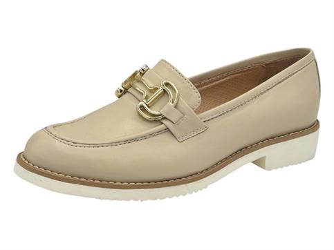 sei unica z8100 beige mocassino pelle  donna