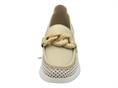 carmela 162270 beige mocassino tessuto forato donna