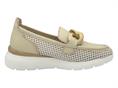 carmela 162270 beige mocassino tessuto forato donna