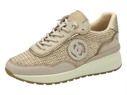 carmela 162357 beige sneakers pelle intreccita donna